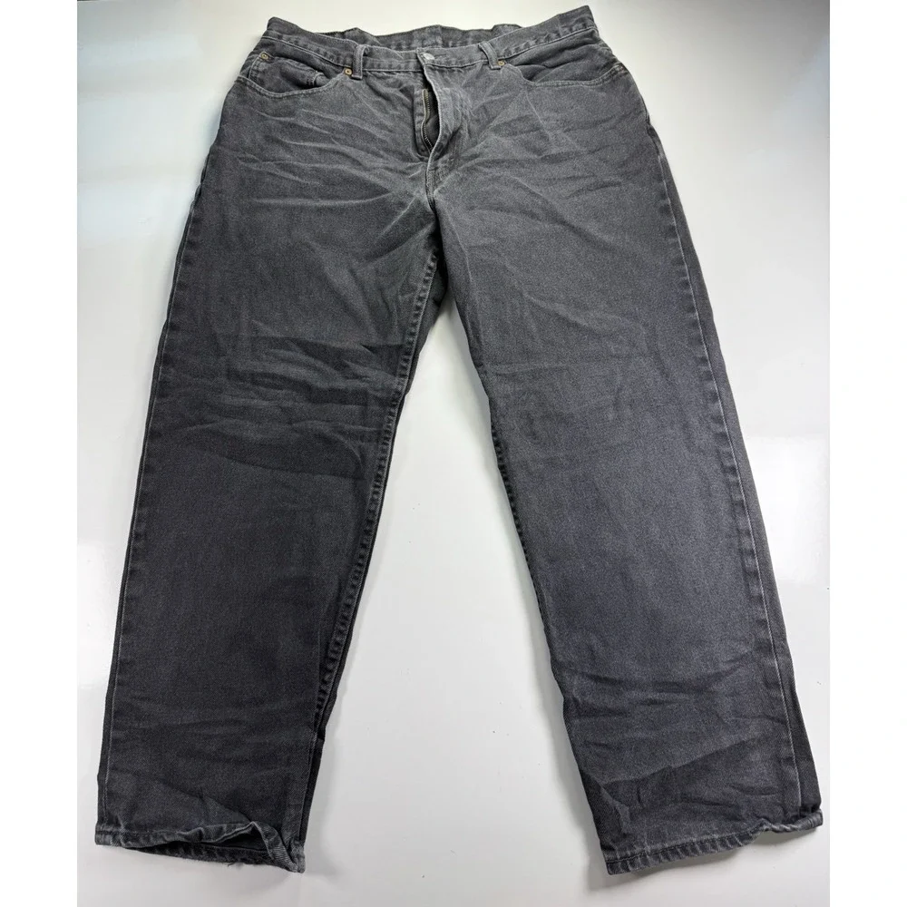 Vintage Levis 505 Jeans‎ Black Denim Mens 40x32 Pants Relaxed Fit Faded Casual